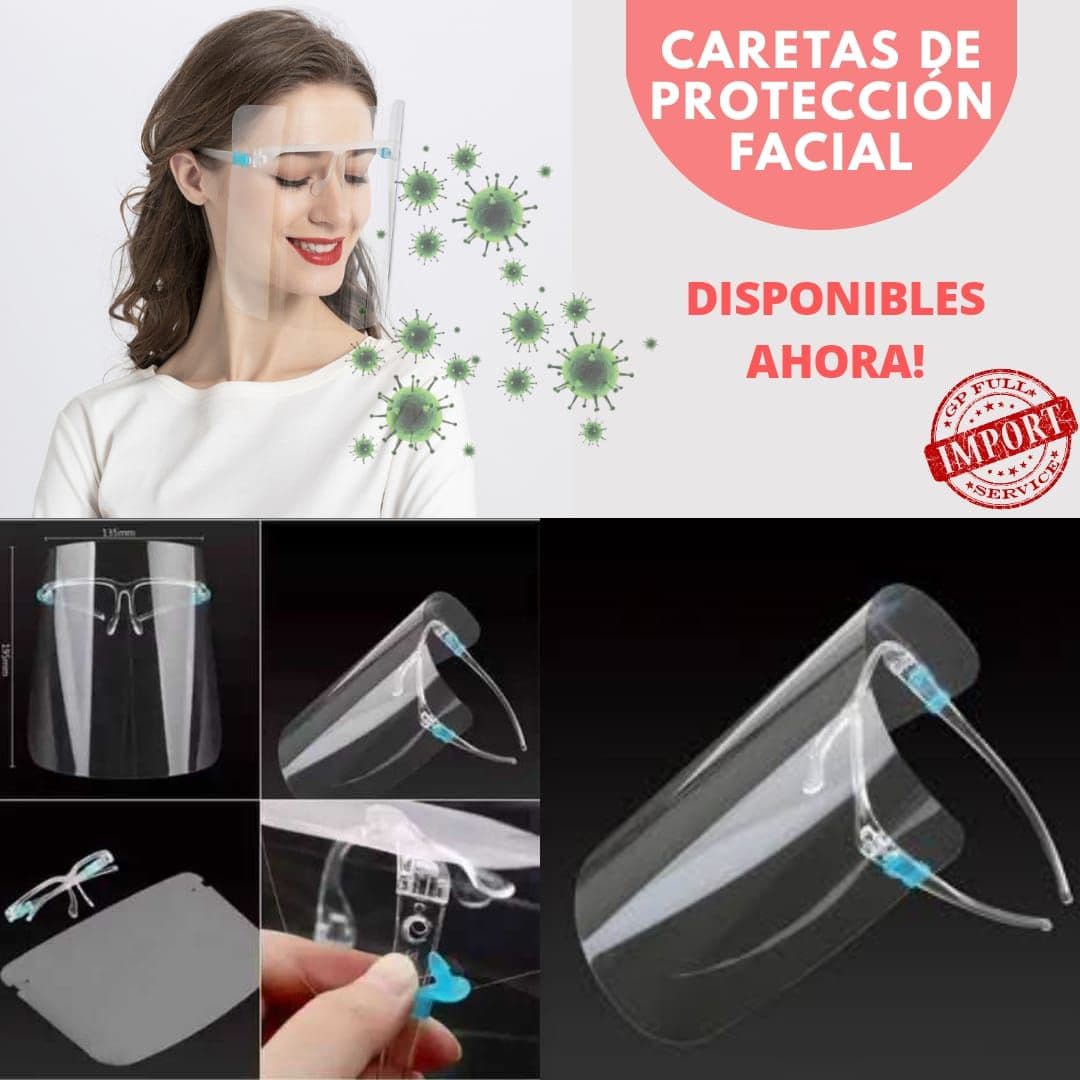 careta protección facial tipo gafas