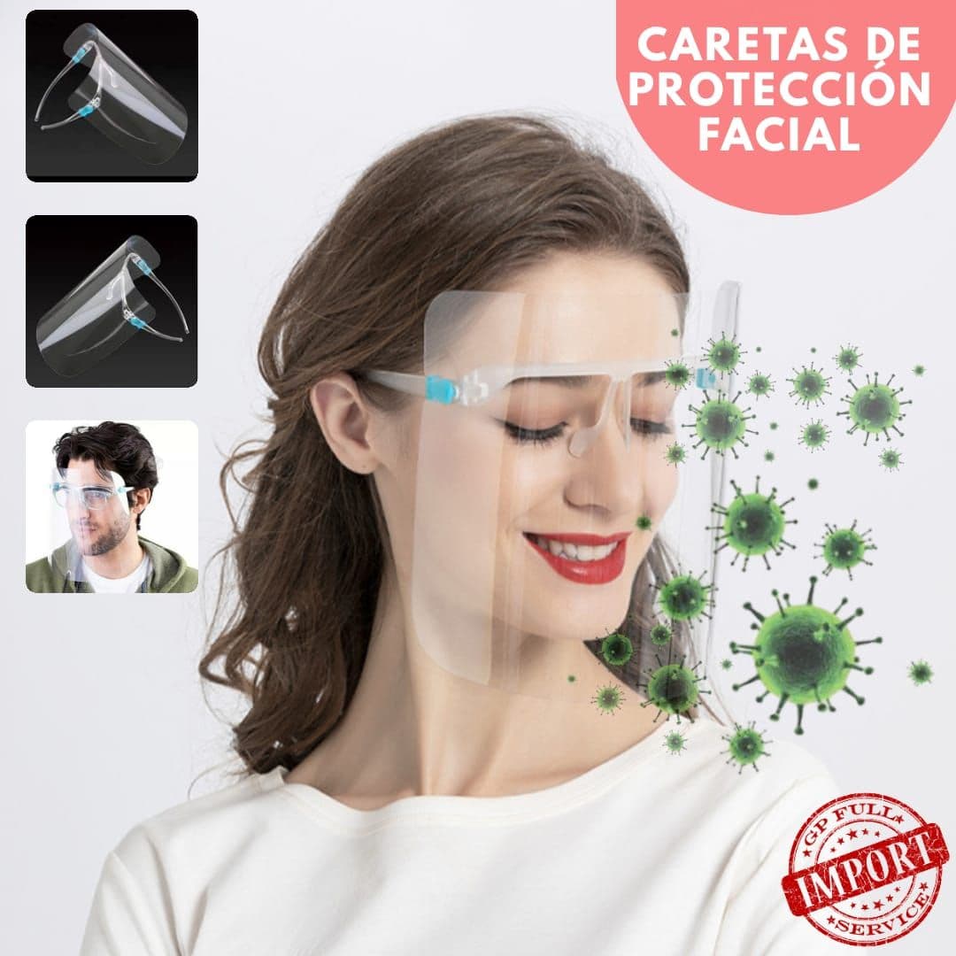 careta protección facial tipo gafas